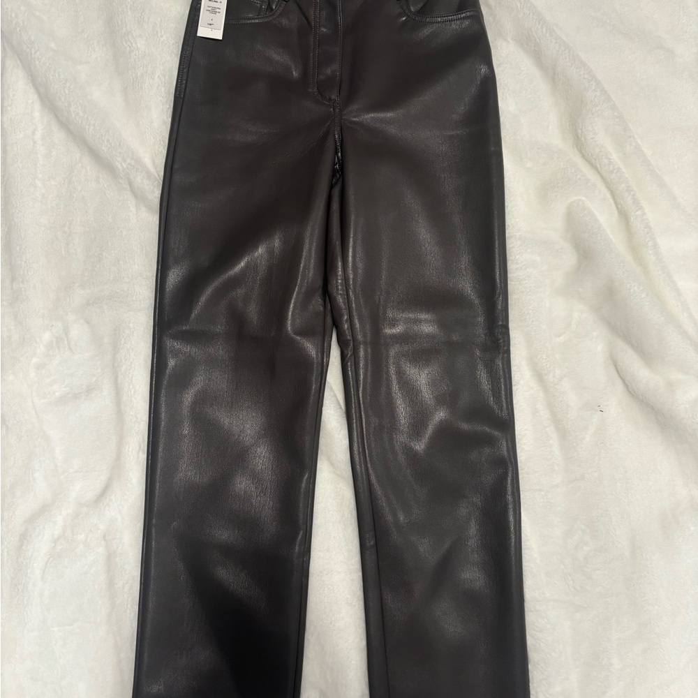 Aritzia grey Leather Pants